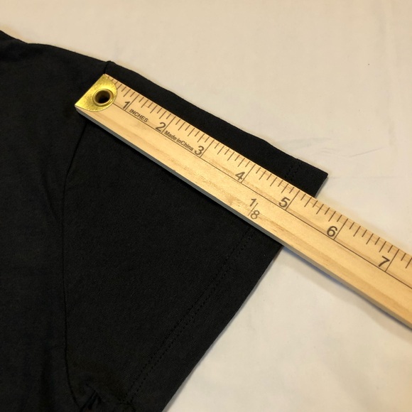 NWOT JEM Women’s Short Sleeve 100% Cotton Pullover Stretch Black Graphic Shirt M - Picture 5 of 7